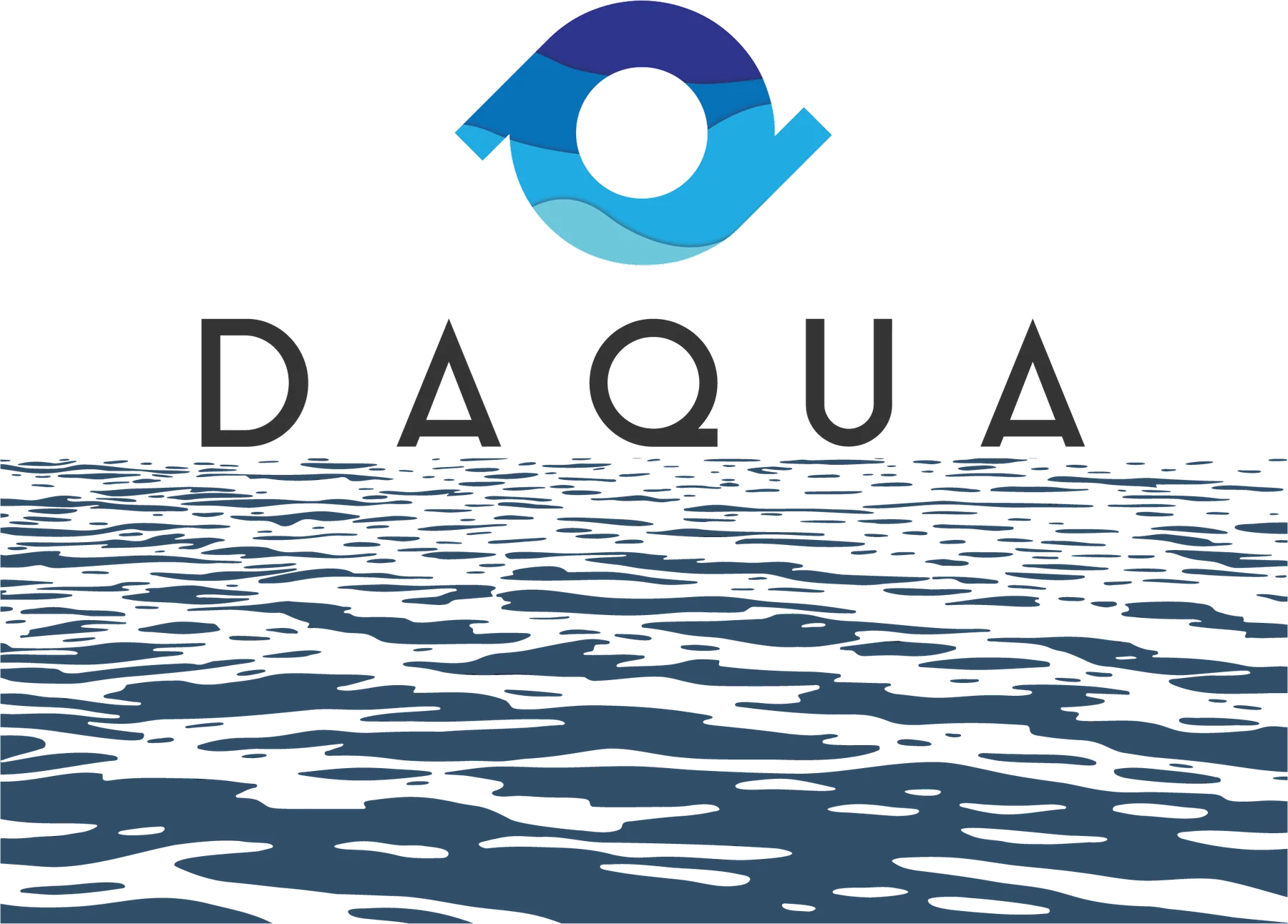 DAQUA logo above a stylised water surface