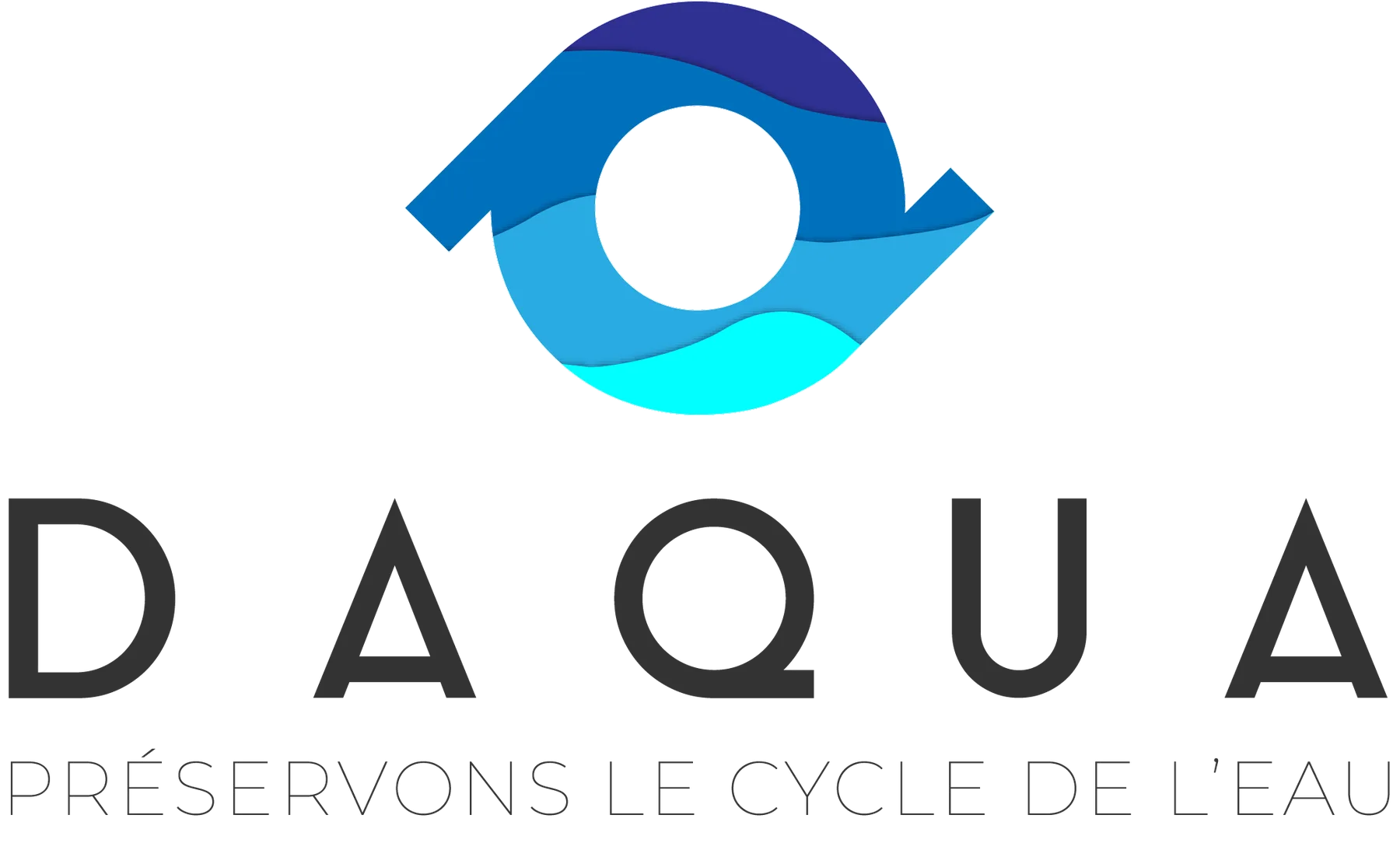 DAQUA logo and tagline "Préservons le cycle de l'eau"